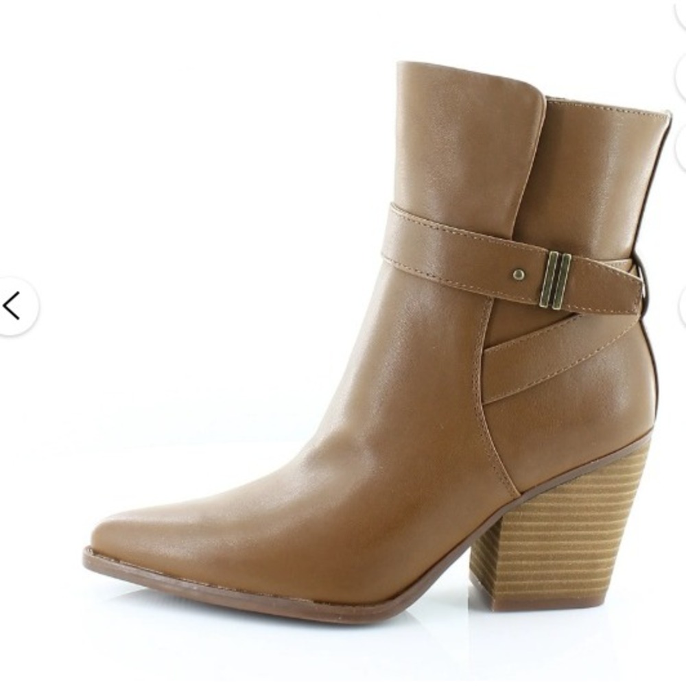 SOUL Naturalizer Womens Mocha Brown Pointed Toe Ankle Boots Booties 7.5 WIDE NEW